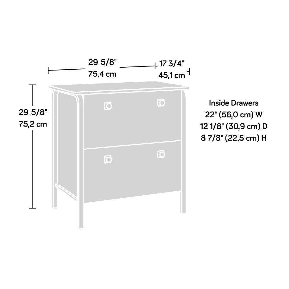 Sauder Station House 2-Drawer Lateral File Cabinet, Etched Oak Finish