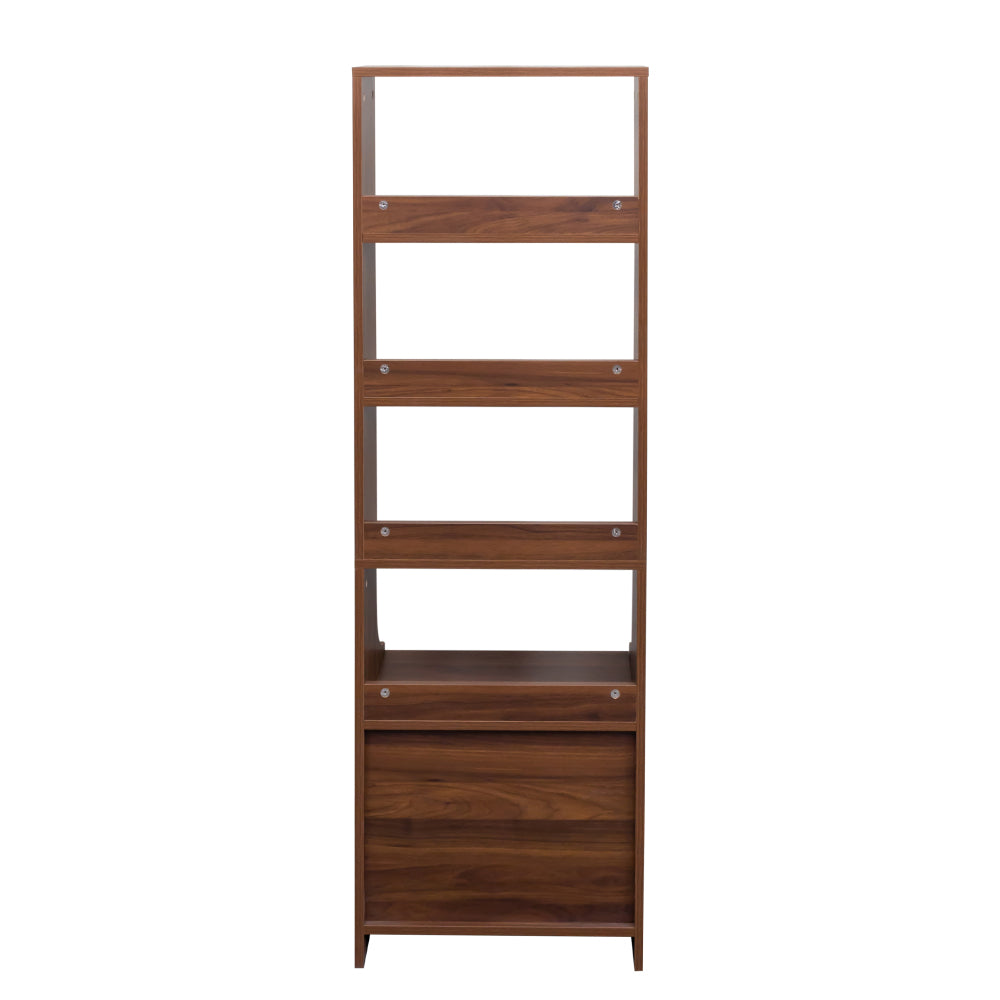 Night Stand with Bookshelf, Night Stand with 2 Storage Drawers for Bedroom