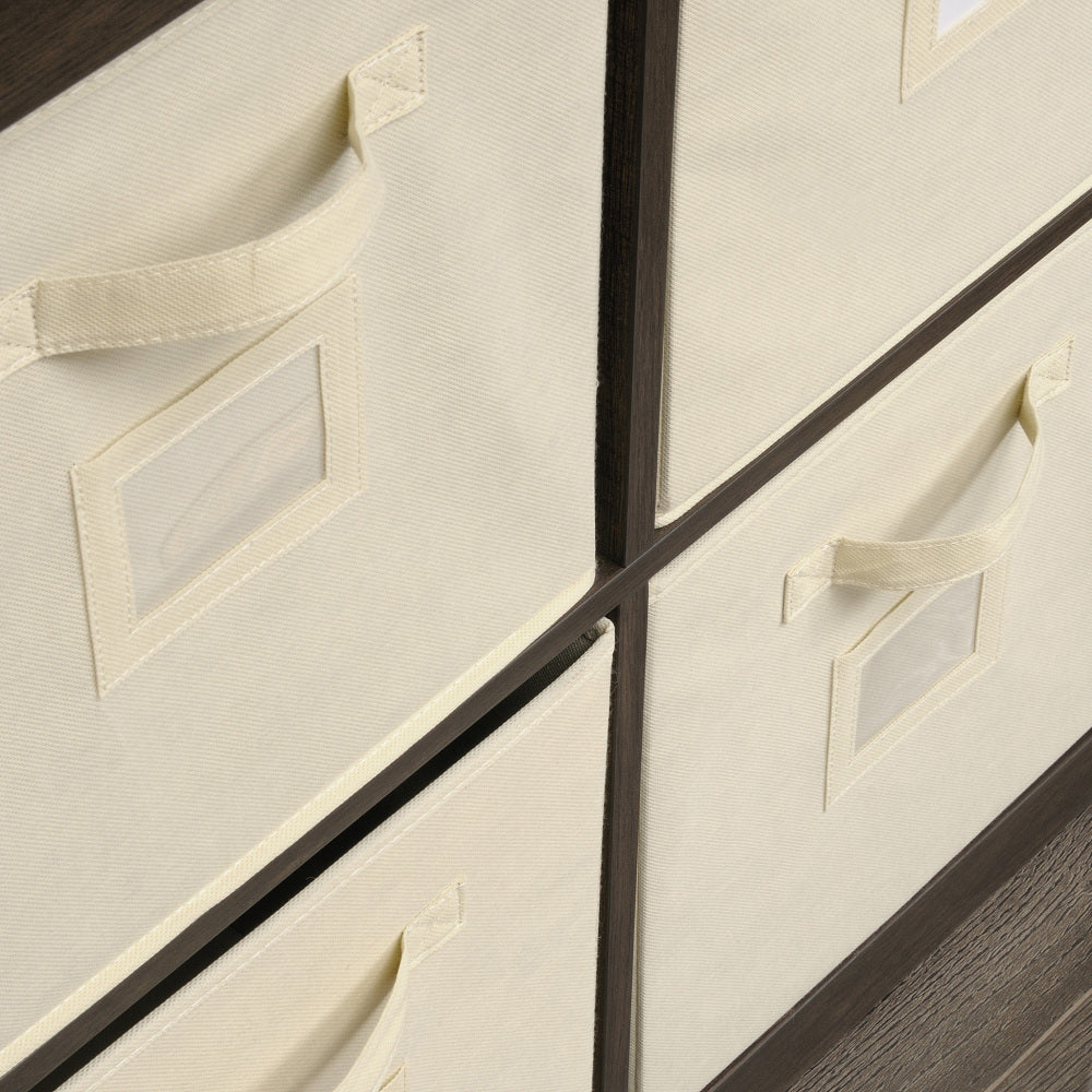 Stow-Away 4-Cube Storage Organizer Smoked Oak