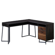 Sauder Canton Lane L Desk, Brew Oak Finish
