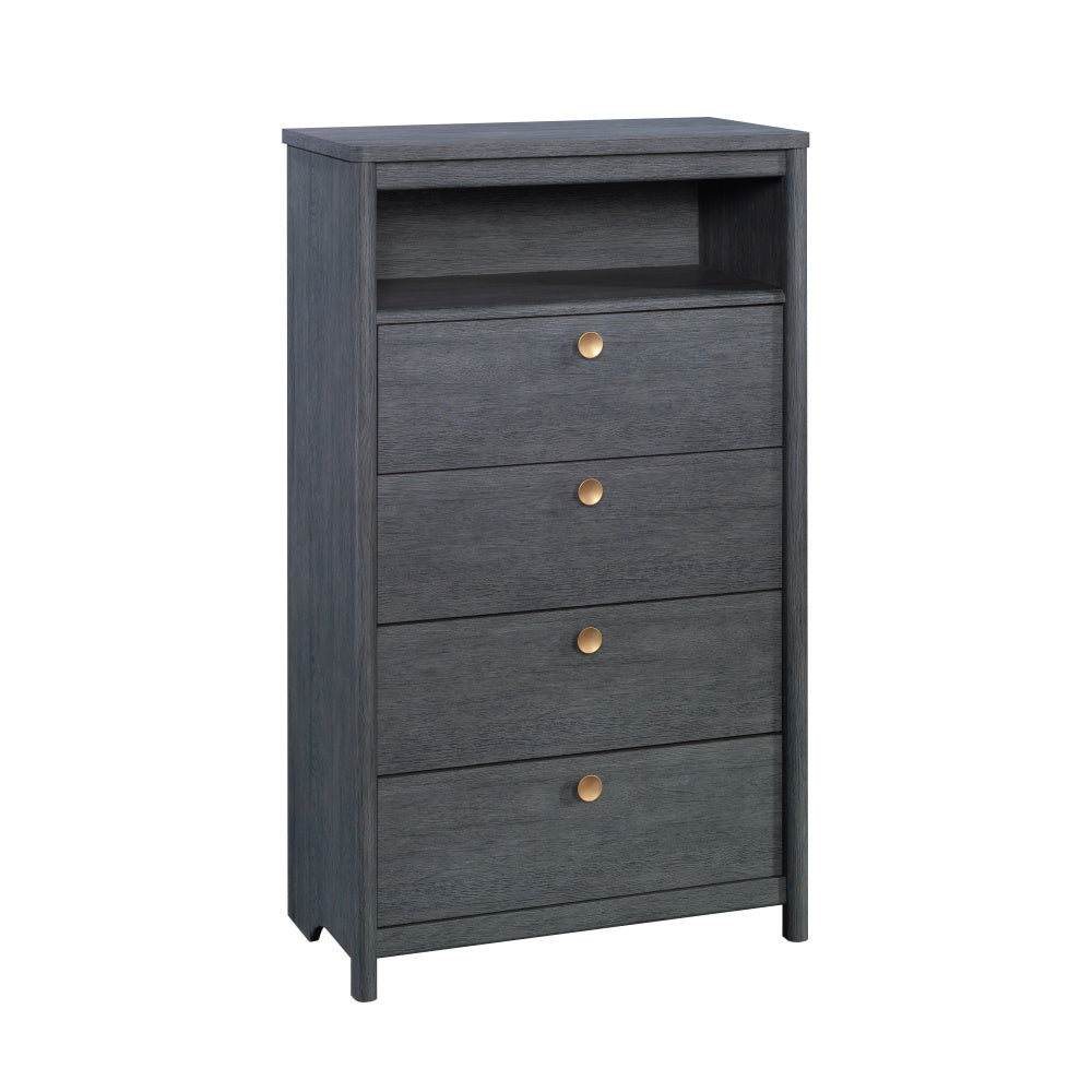 Sauder Dover Edge 4-Drawer Chest/Dresser, Denim Oak Finish
