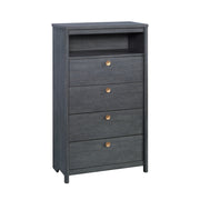 Sauder Dover Edge 4-Drawer Chest/Dresser, Denim Oak Finish