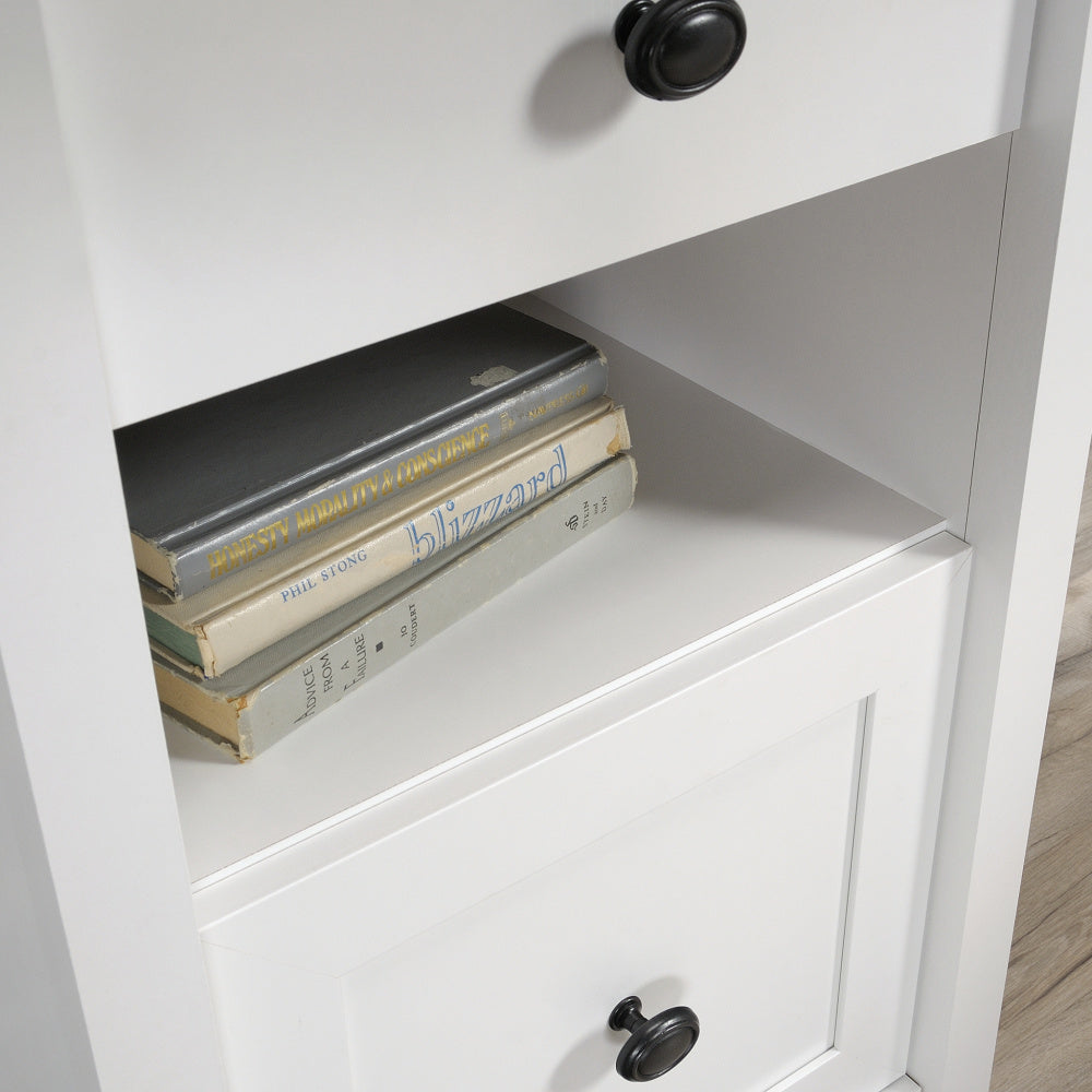 Sauder County Line L-Desk, Soft White Finish