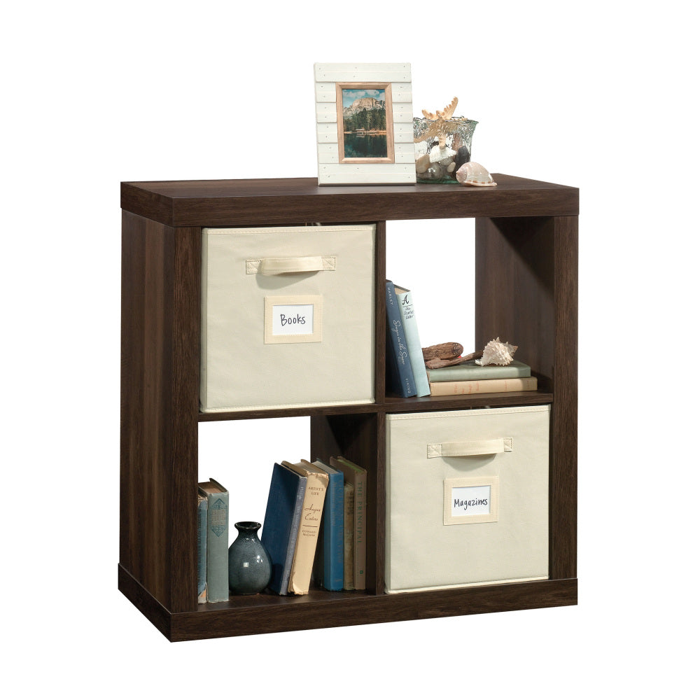 Stow-Away 4-Cube Storage Organizer Smoked Oak