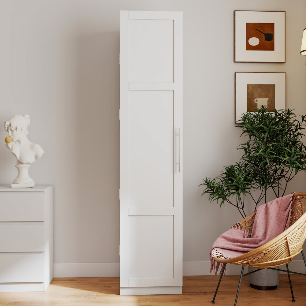 Kitchen Pantry Cabinet, White Freestanding Buffet Cupboards Sideboard with Doors & Shelves, Kitchen Pantry Storage Cabinet for Kitchen, Living Room and Dinning Room