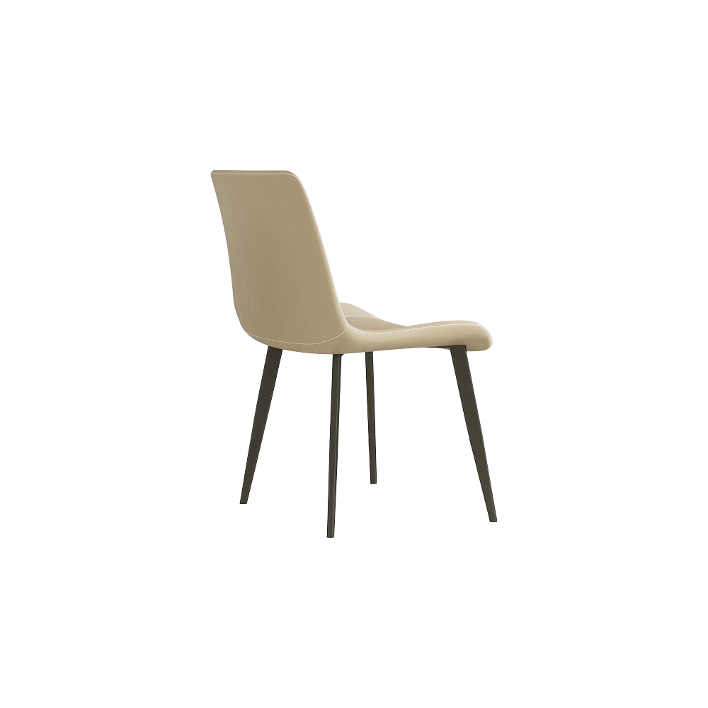 Dining Chairs 4PCS, Modern Kitchen & Dining Room Chairs, Upholstered Faux Leather Cushion Seat and Sturdy Metal Legs