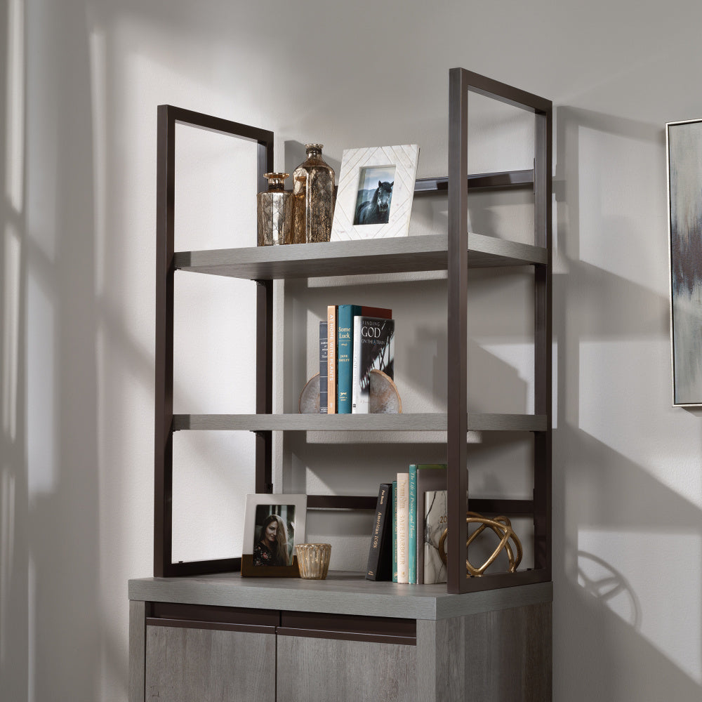 Sauder Manhattan Gate 32" W 2-Shelf Library Hutch, Mystic Oak