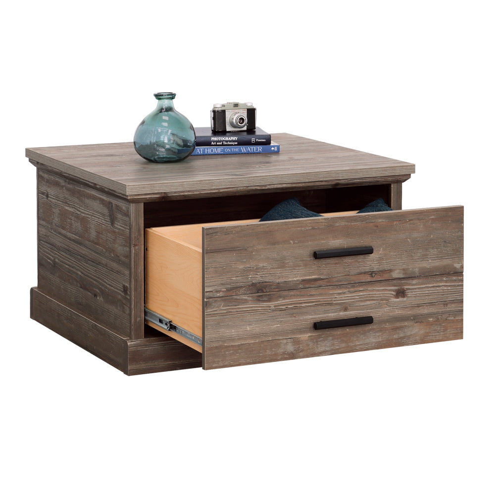 Sauder Aspen Post Coffee Table, in Pebble Pine Finish