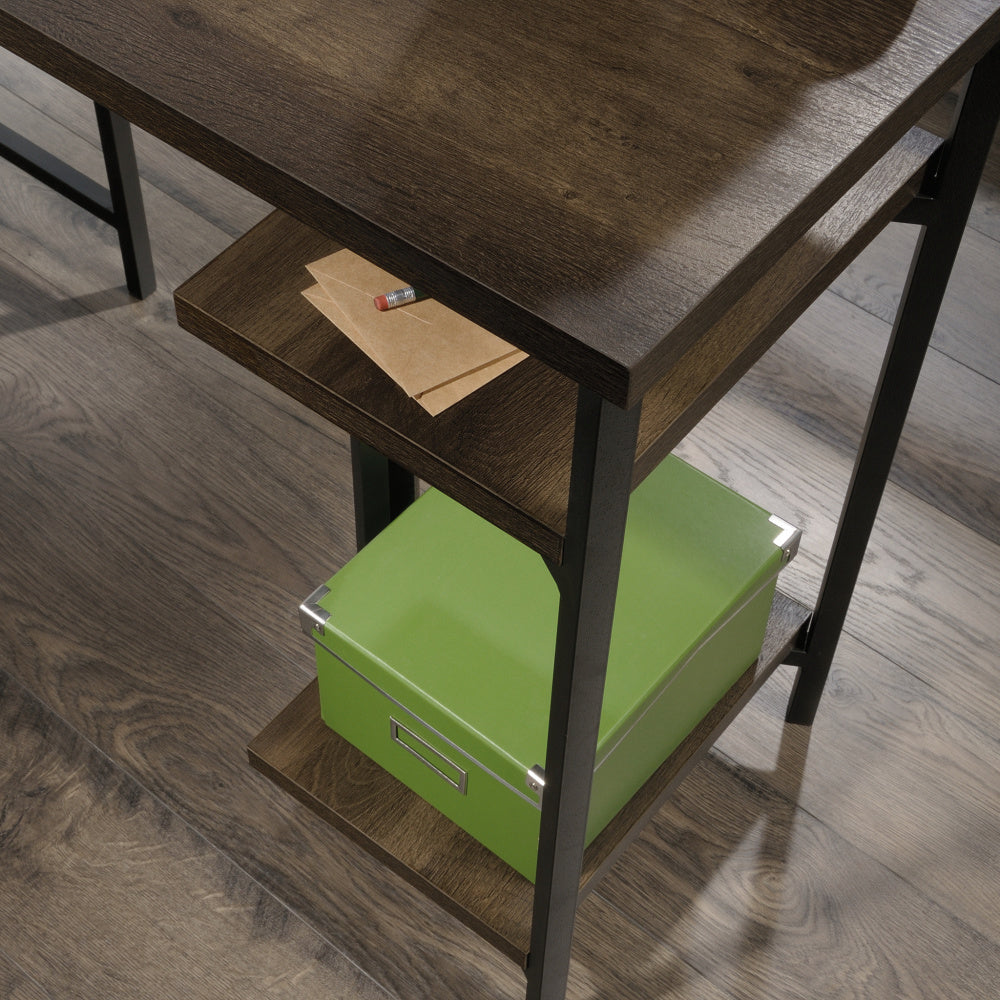 Sauder North Avenue L-Shaped Desk, Smoked Oak Finish