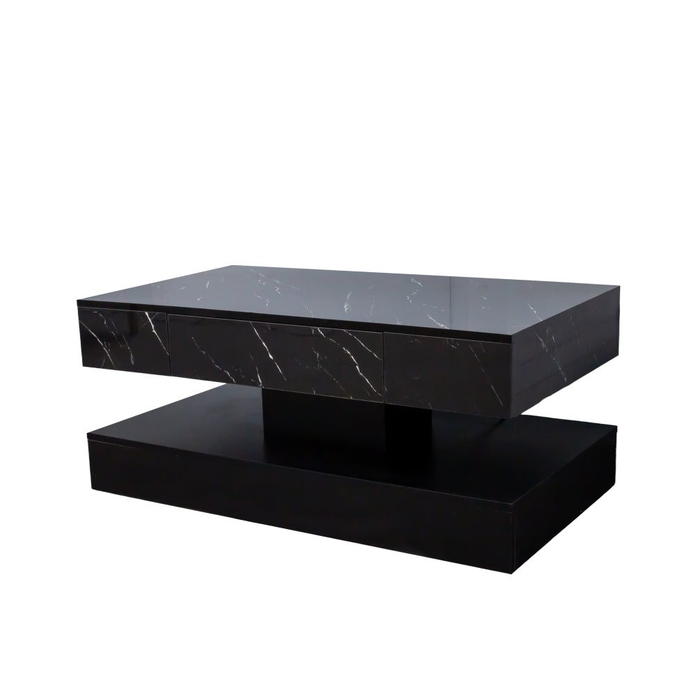 16.93IN High LED Coffee Table,Modern Coffee Table for Living Room,Living Room Tables,Large Living Room Furniture,LED Lights