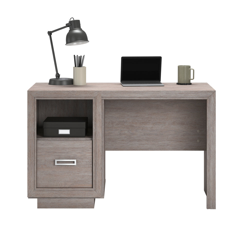 Sauder Hayes Garden Desk with File Drawer, Ashen Oak Finish