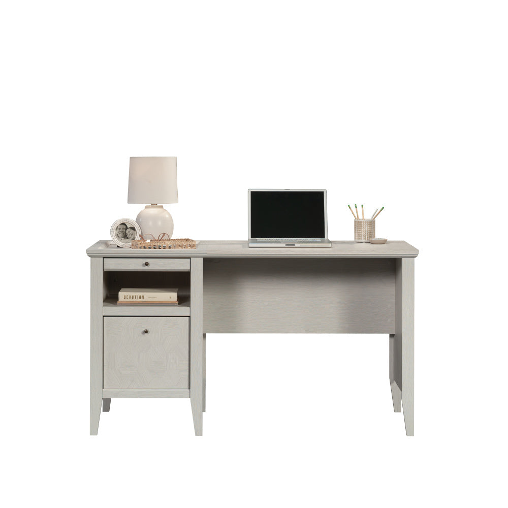 Larkin Ledge Single Pedestal Desk Glacier Oak