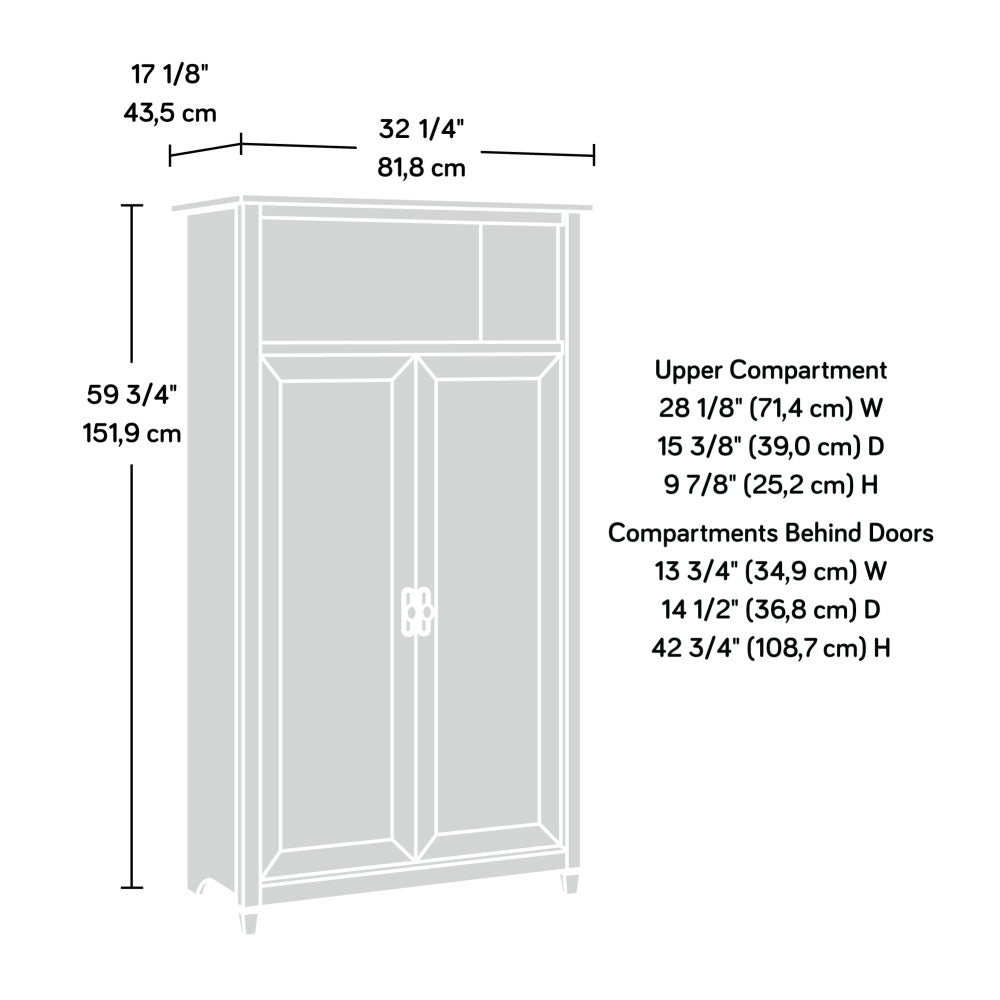 Storage Cabinet, Brown finish