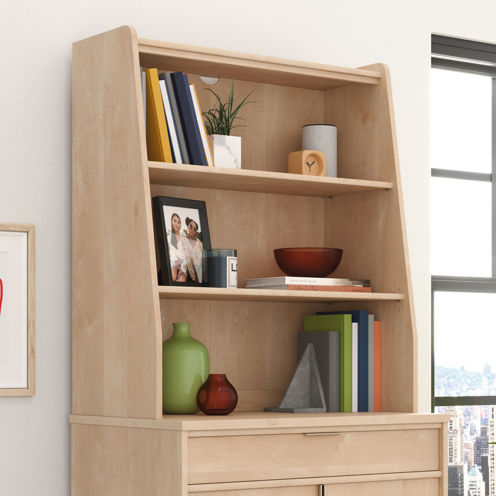 Sauder Clifford Place Commercial Office Hutch, in a Natural Maple Finish