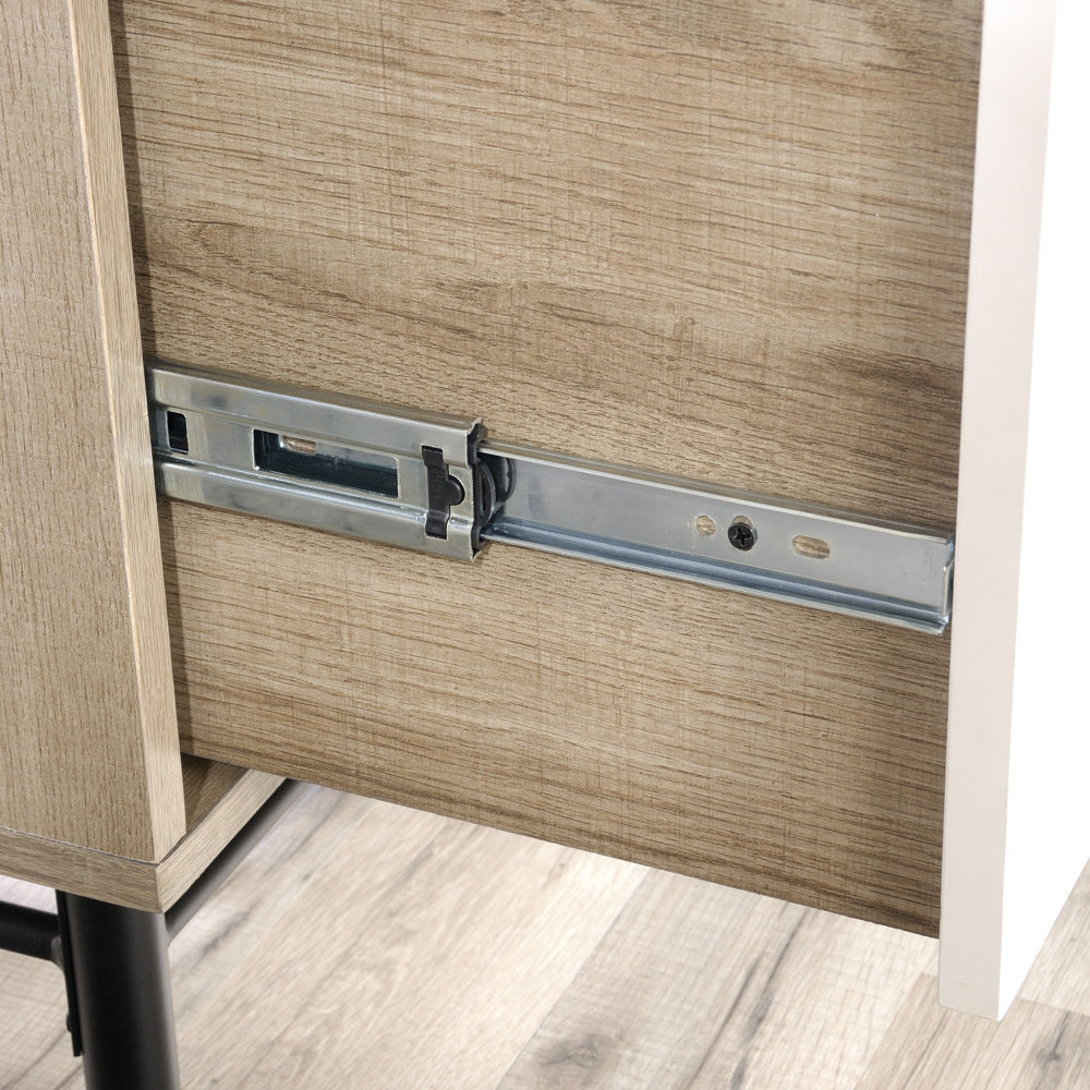 Sauder Anda Norr Executive Desk, Sky Oak Finish