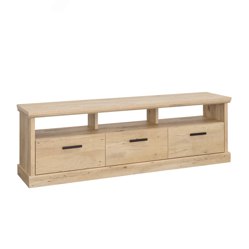 Sauder Aspen Post TV Credenza with Drawers Prime Oak – Sauder In stock