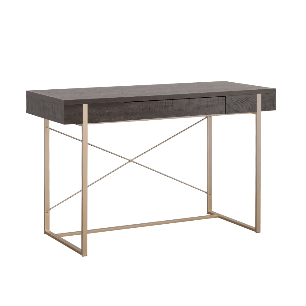 Sauder Walter Heights Engineered Wood Writing Desk in Blade Walnut