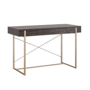 Sauder Walter Heights Engineered Wood Writing Desk in Blade Walnut