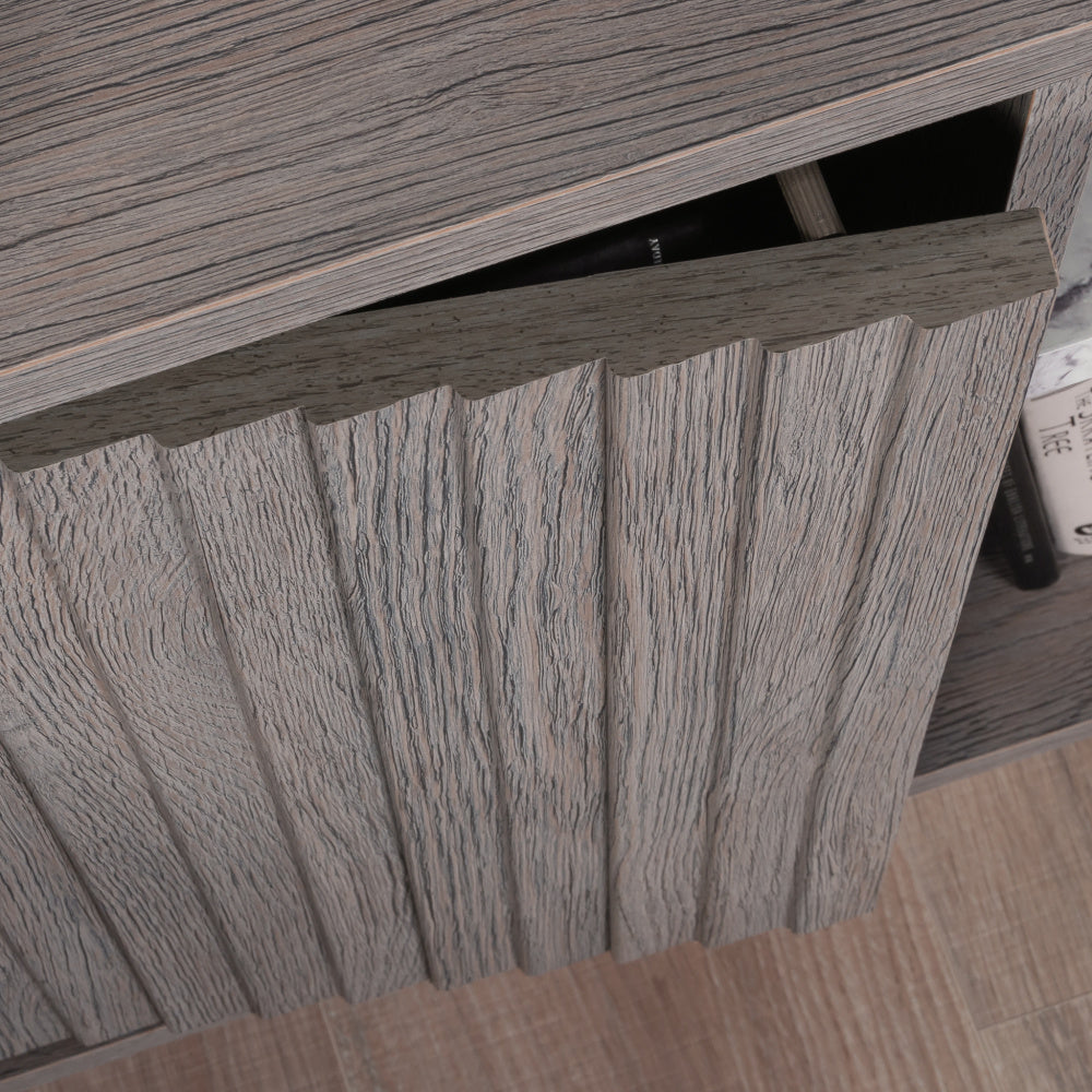 Sauder East Rock Nightstand, L: 21.18" x W: 19.45" x H: 22.36", Ashen Oak Finish
