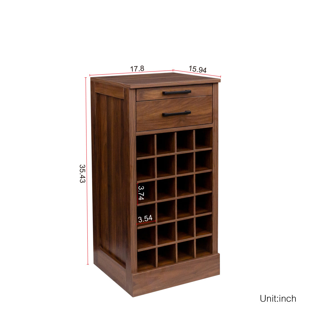 brown walnut color modular 24 wine bar cabinet Buffet Cabinet