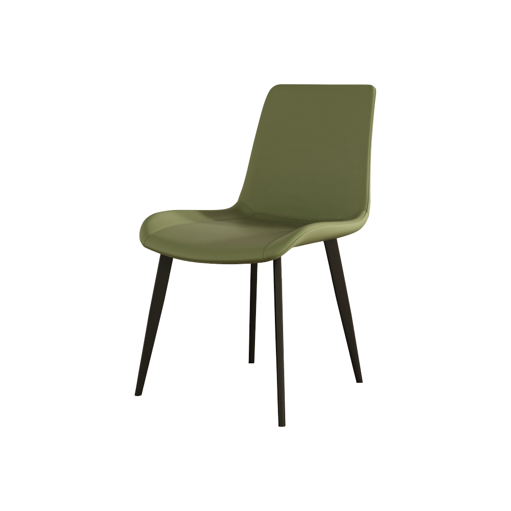 Dining Chairs 4PCS, Modern Kitchen & Dining Room Chairs, Upholstered Faux Leather Cushion Seat and Sturdy Metal Legs