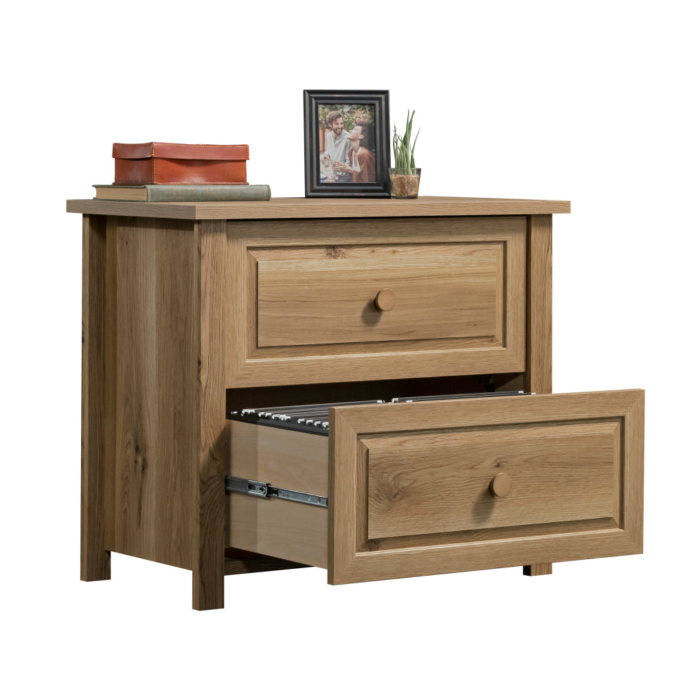 Sauder Hillmont Farm File Cabinet, Timber Oak Finish