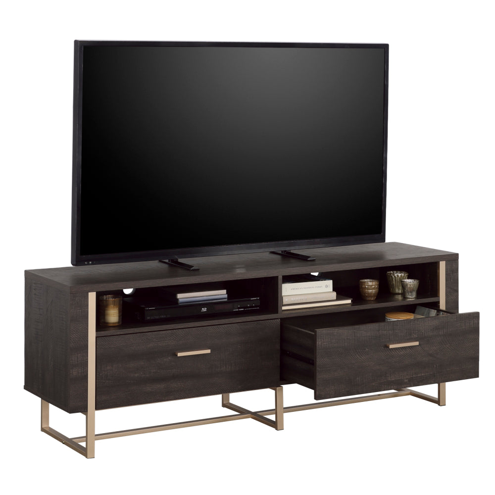 Sauder Walter Heights Engineered Wood Credenza in Blade Walnut