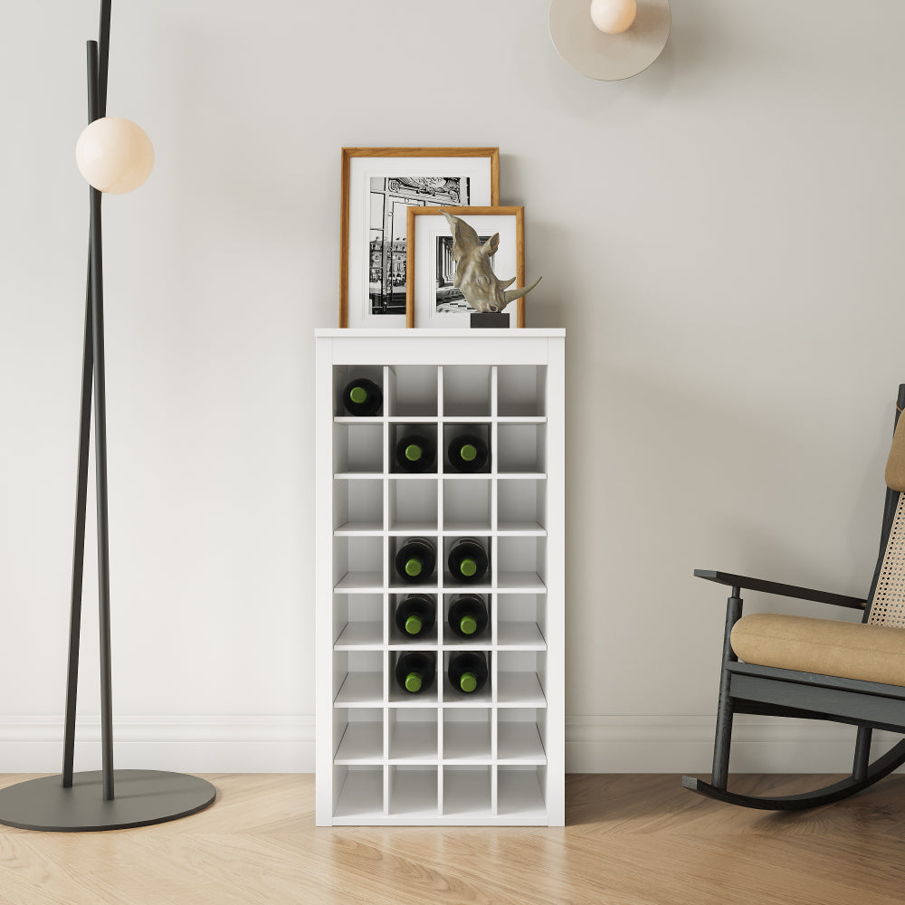 White color modular wine bar cabinet Buffet Cabinet with Hutch for Dining Room