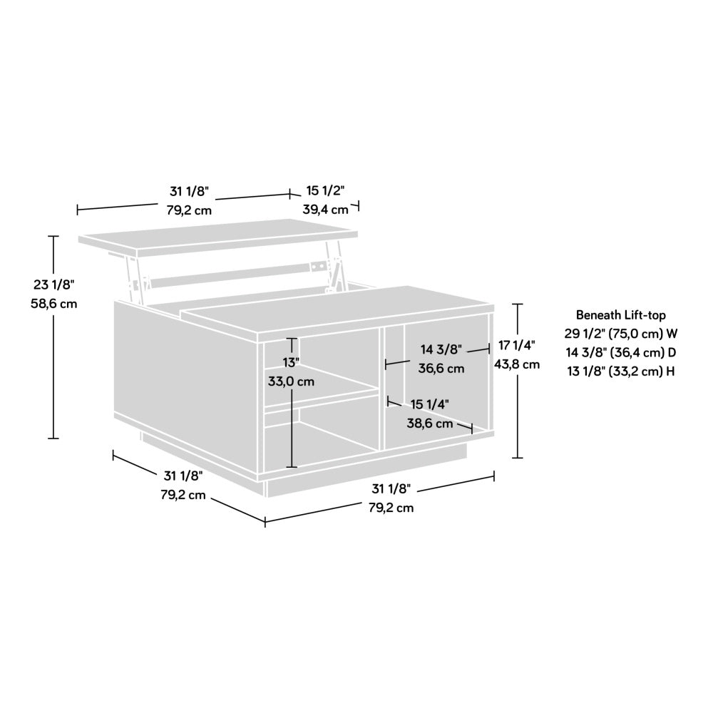 East Rock Lift-Top Coffee Table Ashen Oak