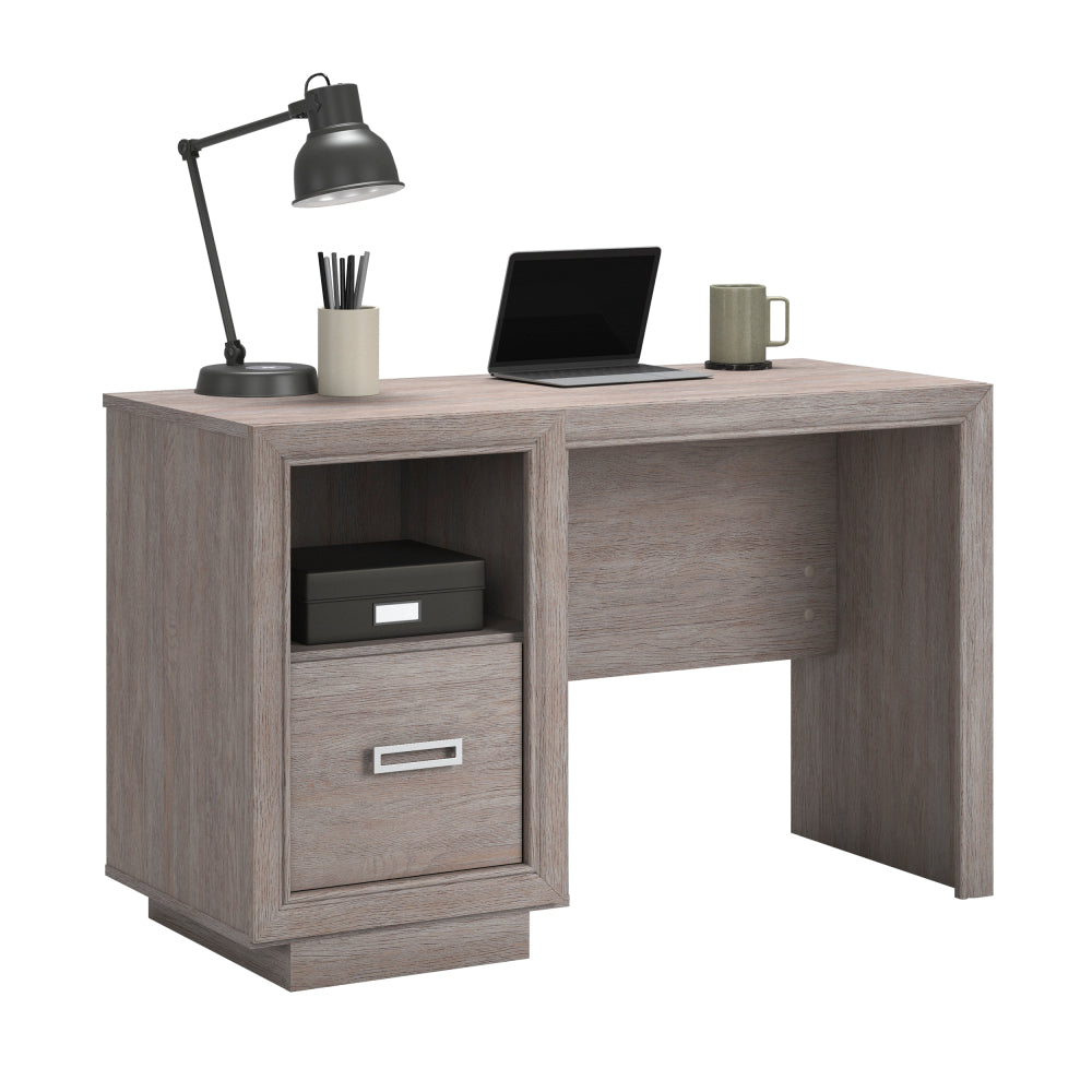 Sauder Hayes Garden Desk with File Drawer, Ashen Oak Finish