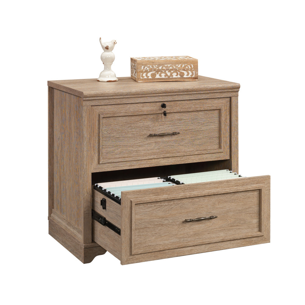 Sauder Rollingwood Lateral File, L: 31.5" x W: 20.0" x H: 29.76", Brushed Oak Finish