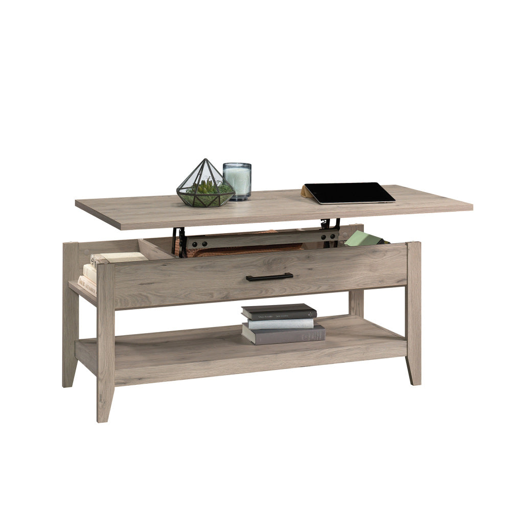 Sauder Summit Station Laurel Oak Lift-Top Coffee Table, Laurel Oak Finish