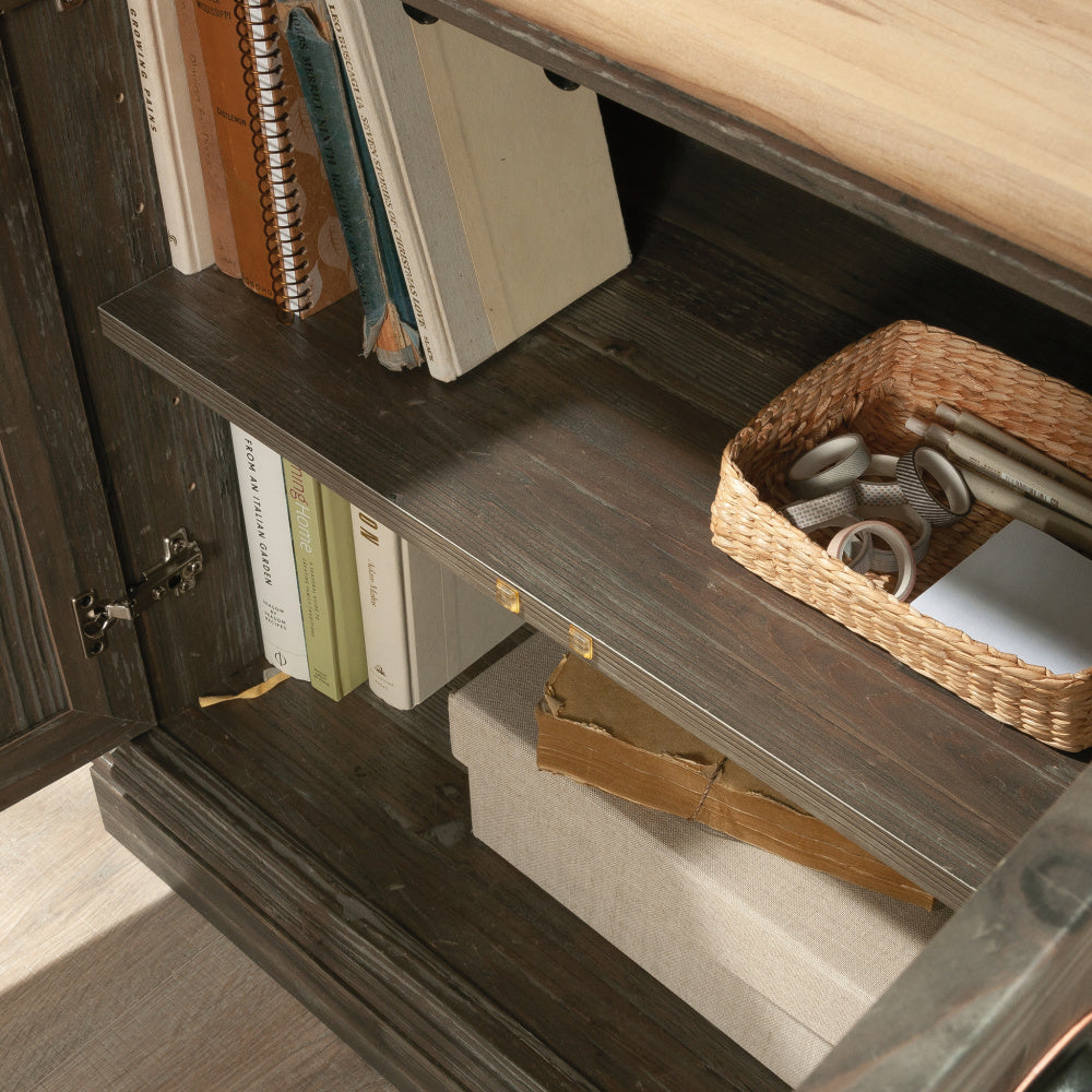 Sauder Sonnet Springs Engineered Wood Utility Stand in Pebble Pine Finish