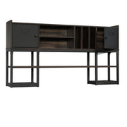 Sauder Foundry Road Engineered Wood 72" Desk Hutch in Carbon Oak