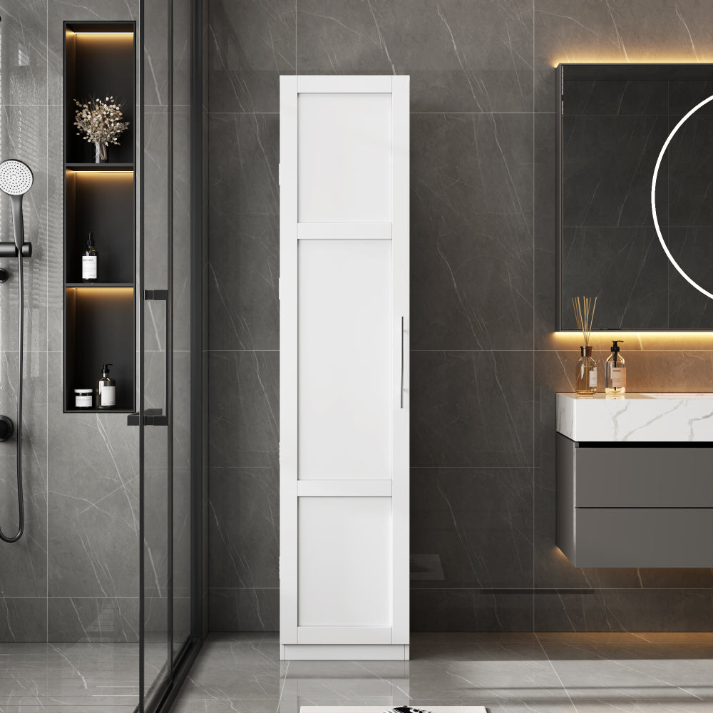 Kitchen Pantry Cabinet, White Freestanding Buffet Cupboards Sideboard with Doors & Shelves, Kitchen Pantry Storage Cabinet for Kitchen, Living Room and Dinning Room