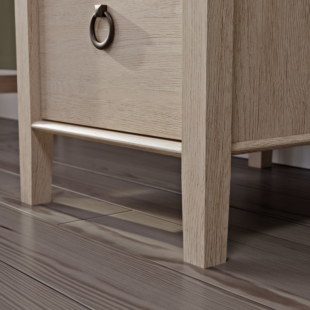 Sauder East Adara Single Pedestal Desk, Cascade Oak Finish