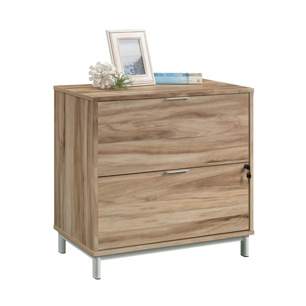 Sauder Portage Park Commercial Office File Cabinet, L: 30.35" x W: 19.45" x H: 29.76", Kiln Acacia Finish