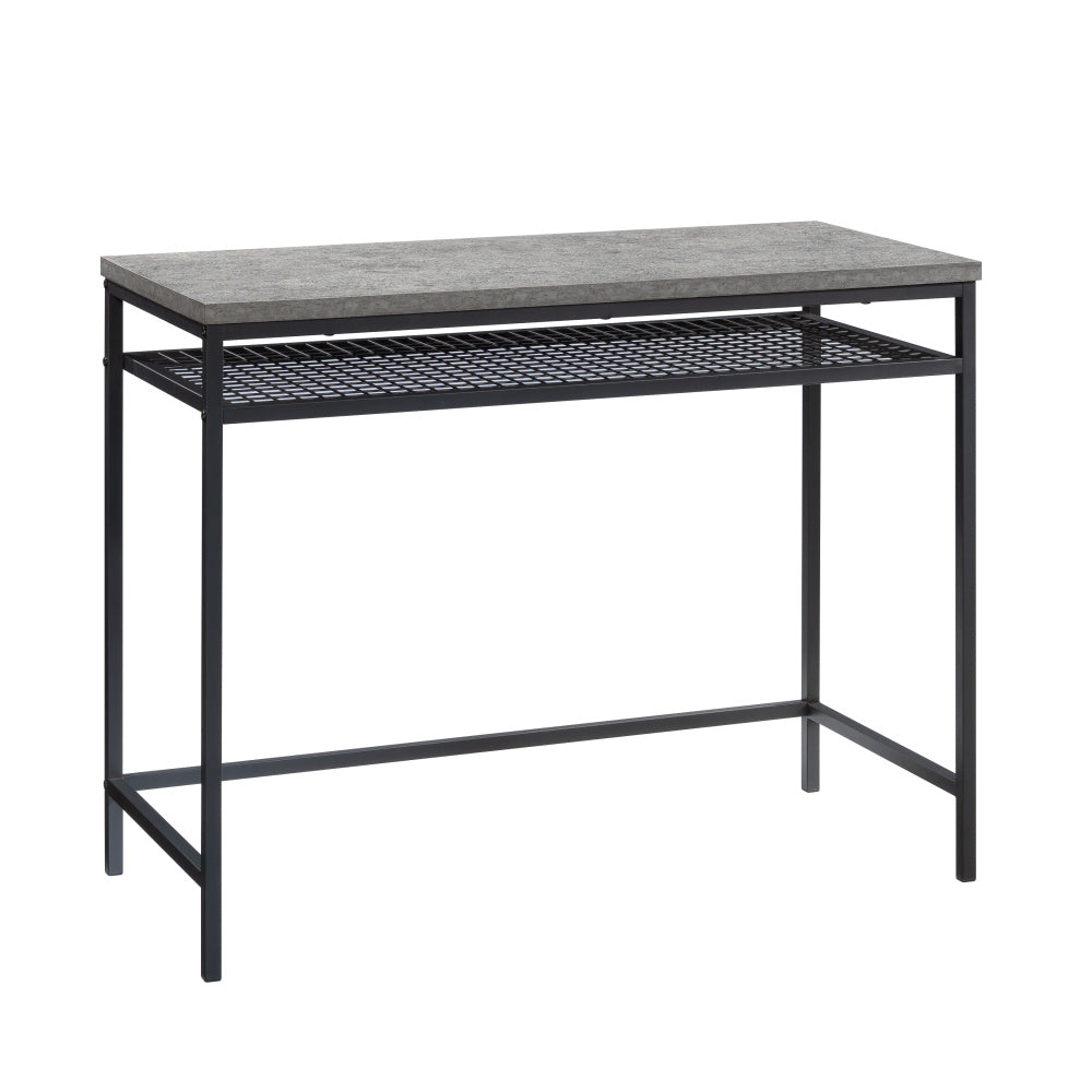 Sauder Market Commons Writing Desk with Storage, Slate Gray Finish