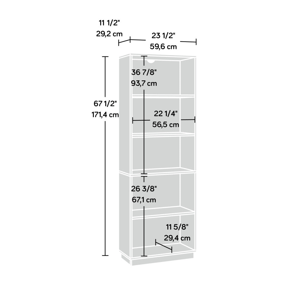 Sundar 5-Shelf Bookcase Mystic Oak