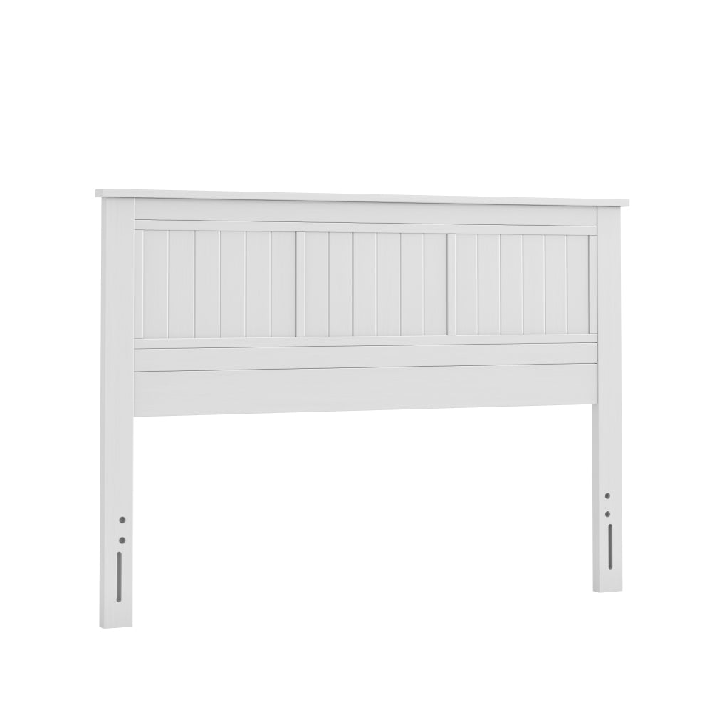 Walton Window Pane Wood Queen Panel Headboard - White