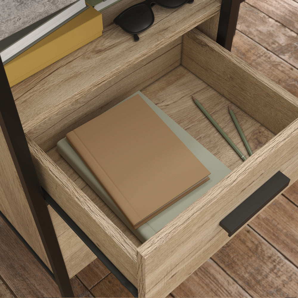 Sauder Market Commons L Desk, Prime Oak Finish