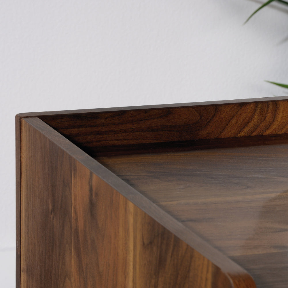 Sauder Harvey Park Modern Home Office Desk with Storage, Jet Acacia Finish