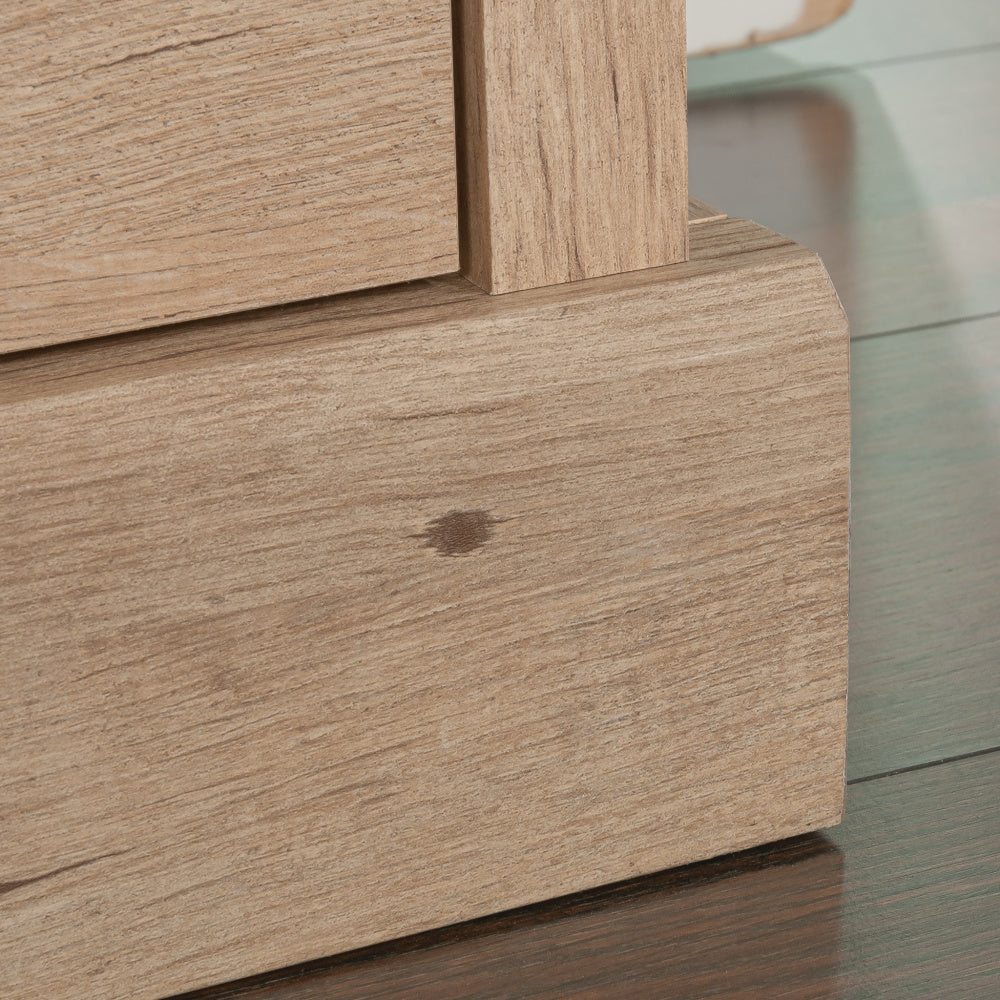 Sauder Aspen Post TV Credenza with Drawers Prime Oak – Sauder In stock