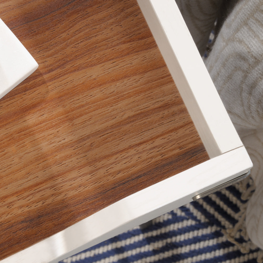 Vista Key Tray Top Side Table Pearl Oak