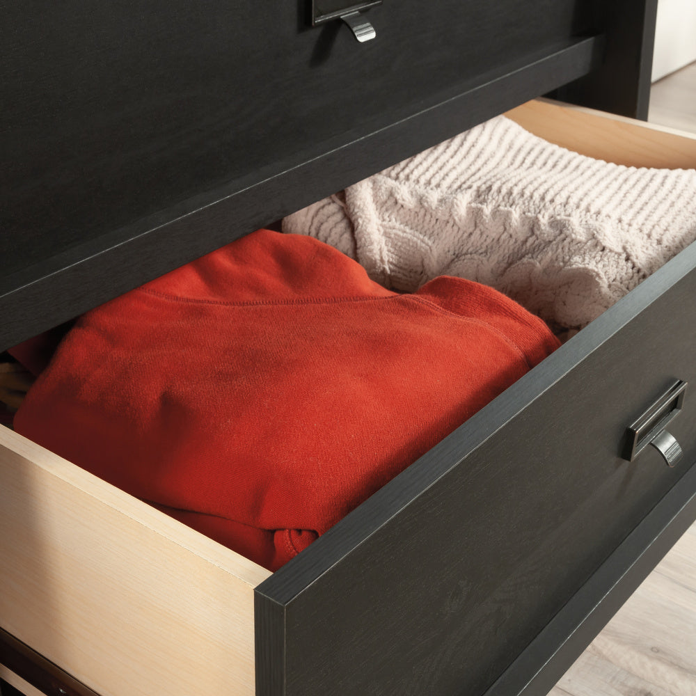 Trestle 4-Drawer Bedroom Chest Raven Oak  – Sauder