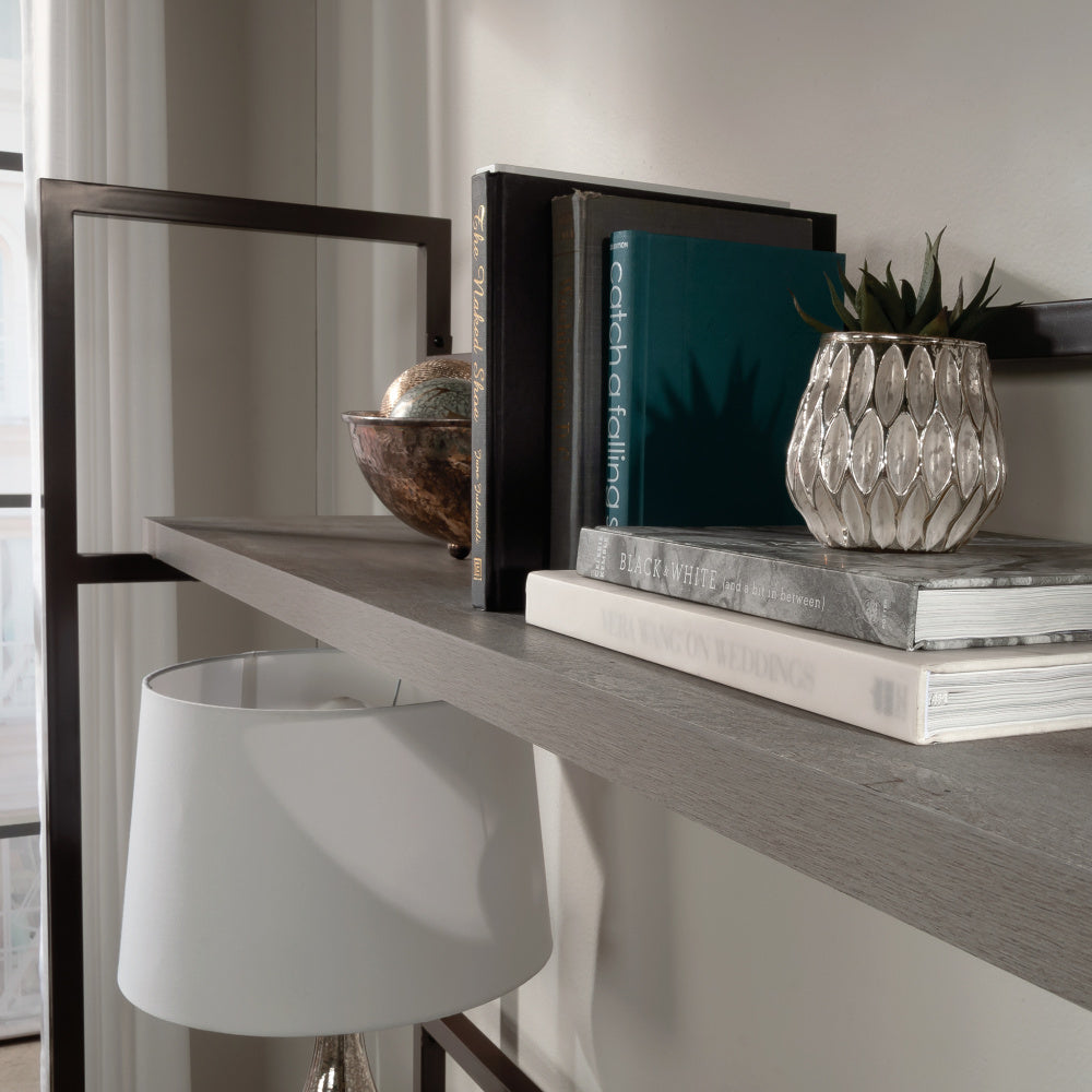 Manhattan Gate L-Shaped Desk & Hutch Mystic Oak