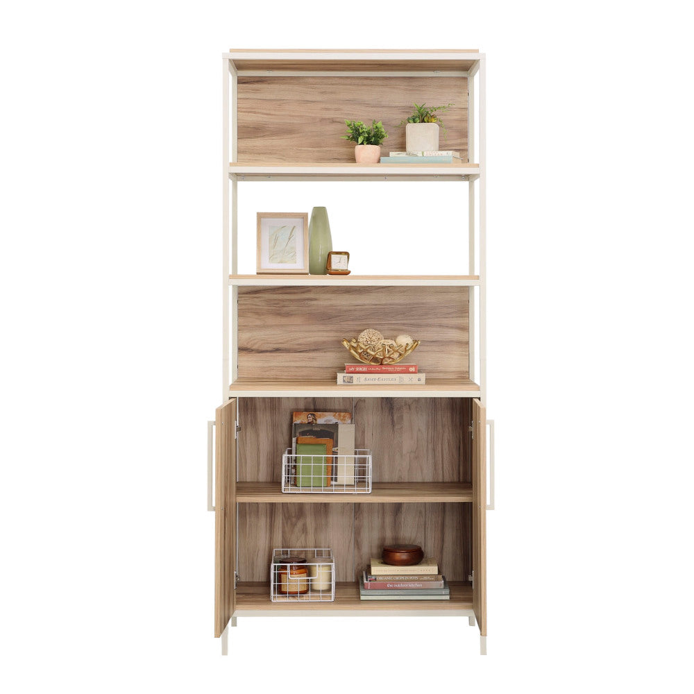 Nova Loft 5-Shelf Bookcase with Doors Kiln Acacia