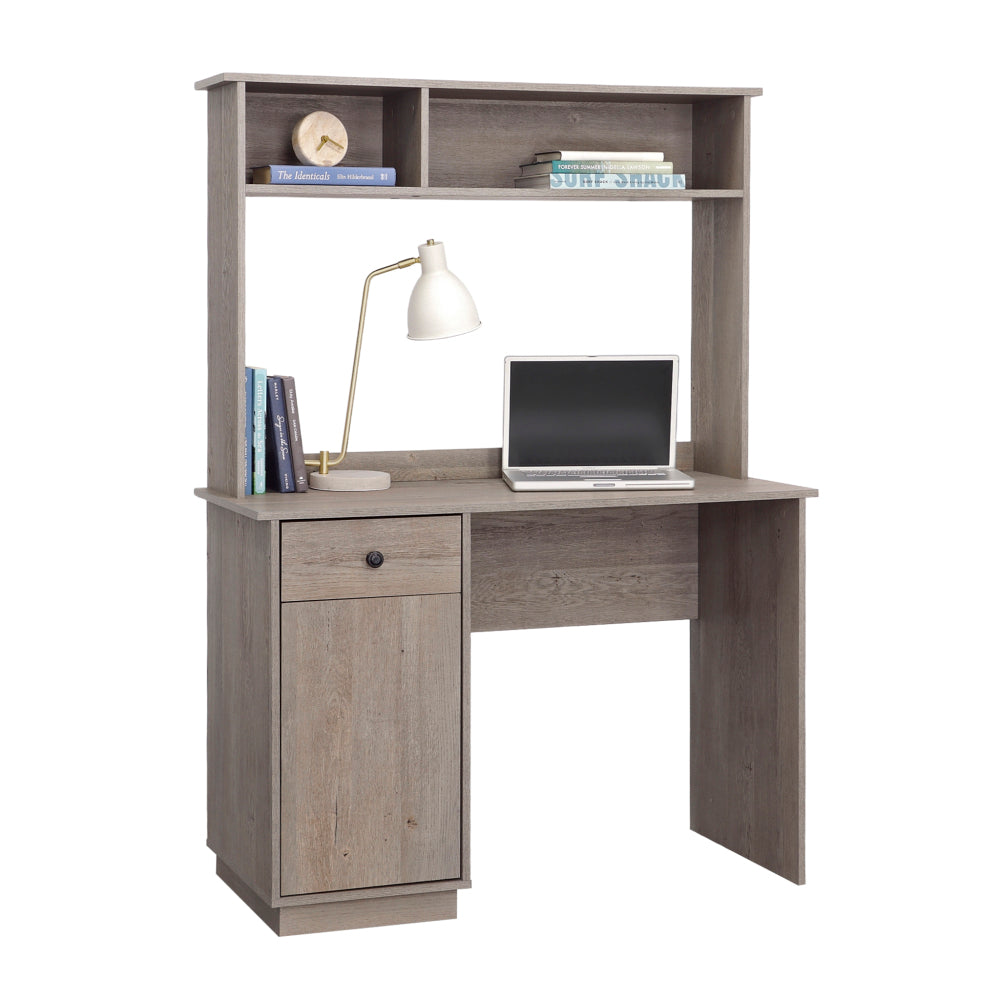 Sauder Sundar 43"W Computer Desk with Hutch, Mystic Oak