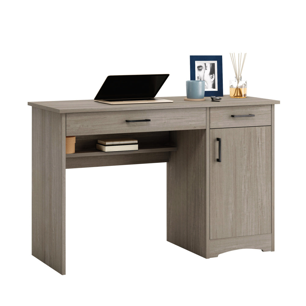 Sauder Beginnings Computer Desk with Drawers, Large Surface and Storage, Home Office Desk - Silver Sycamore Finish