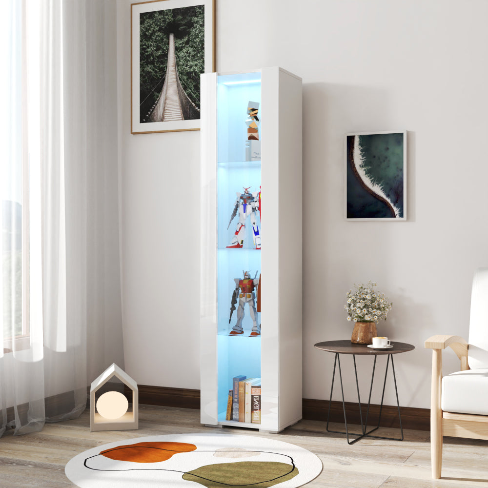 Side cabinet with aluminum strip lamp,